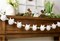Easter Bunny Garland Decoration – Cute White Bunny with Wooden Beads, Rustic Rabbit Banner for Mantel, Fireplace, Farmhouse, Home & Office Indoor/Outdoor Spring Decor